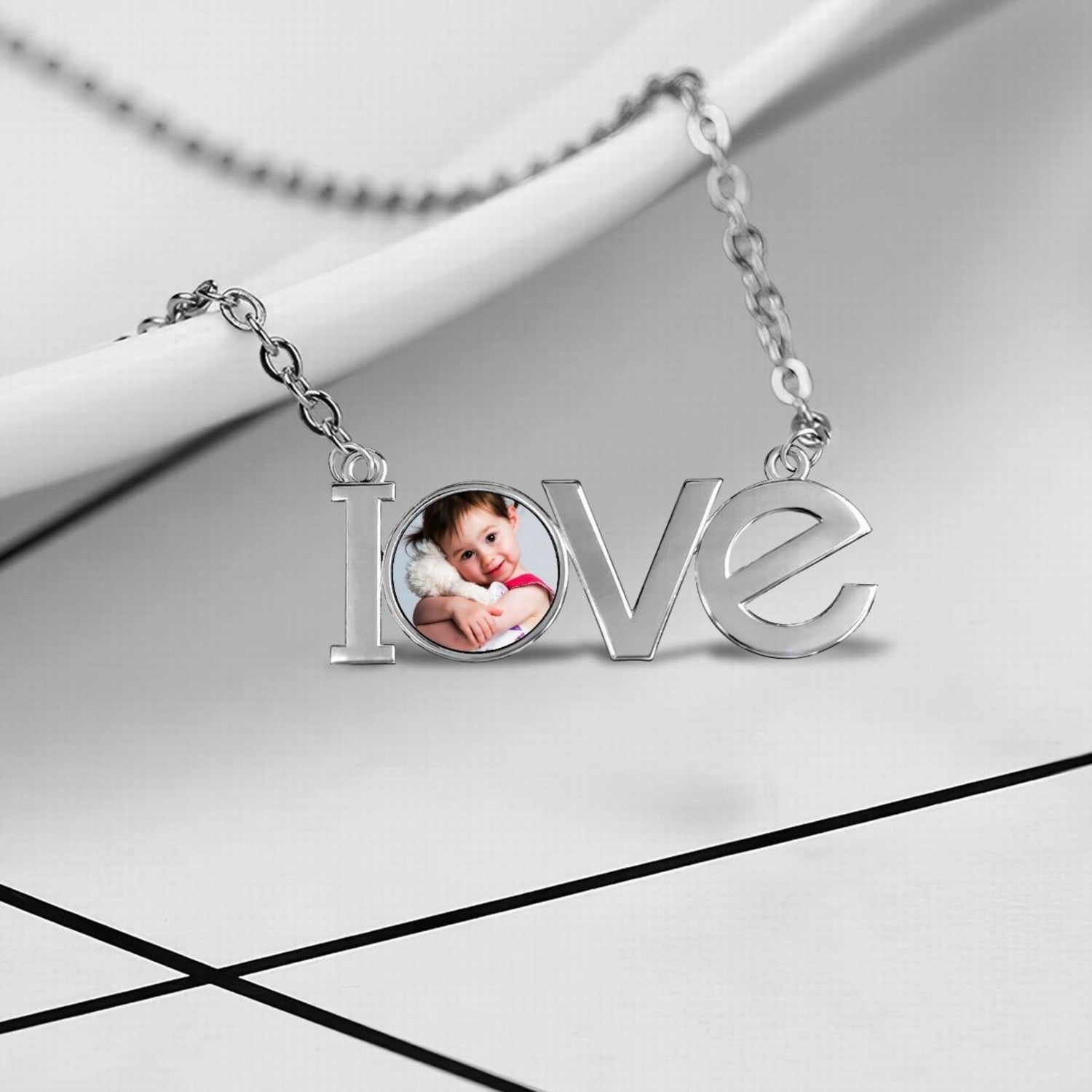 Personalized 'Letter to Mom' Book Necklace: Stainless Steel Mini Pendant