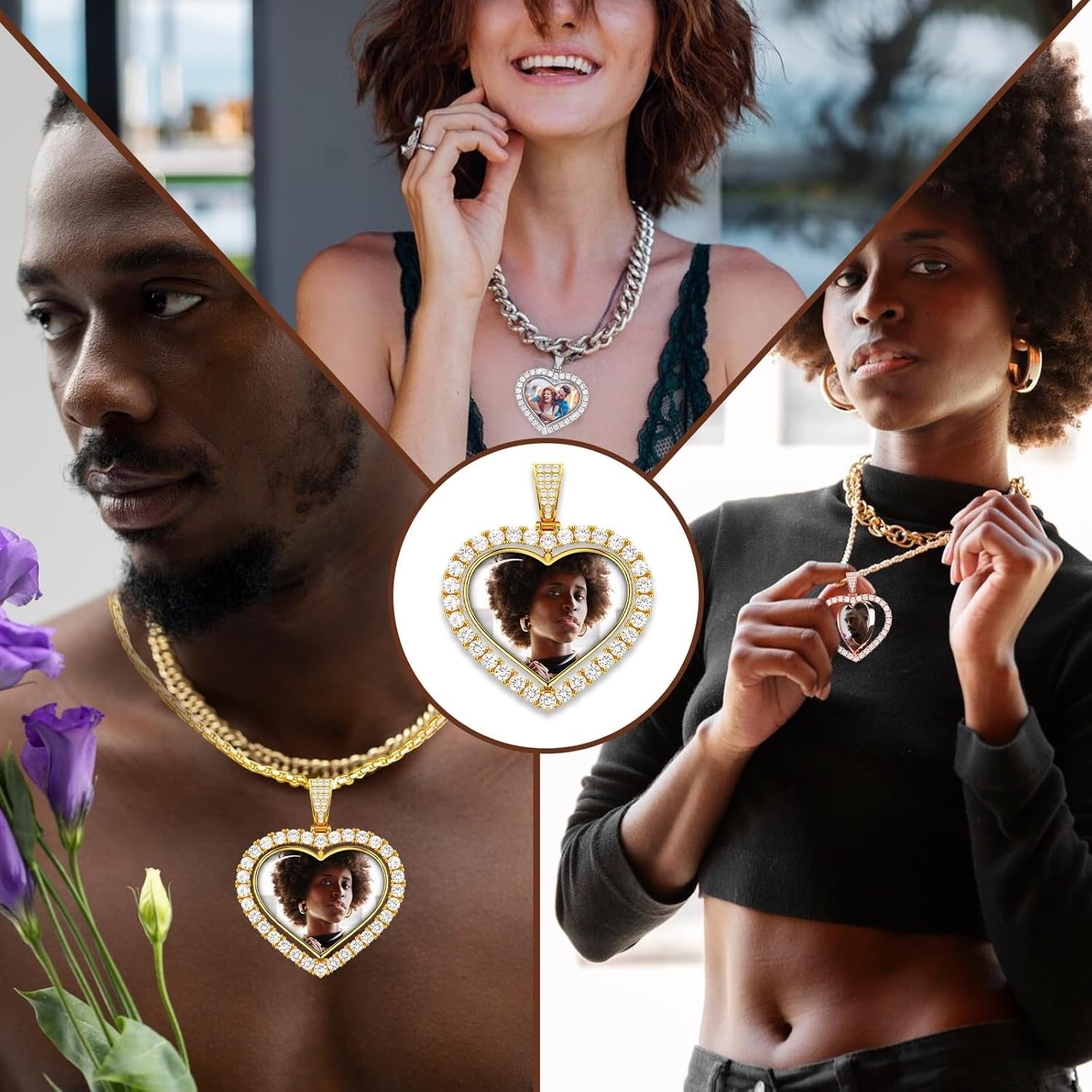 Personalized Heart Paw Print Ashes Urn Pendant Necklace Custom Name/Photo/Date for Women Men Pet Lover Stainless Steel Memorial Dog Cat Pet Keepsake with Funnel Fill Kit Angel Wing