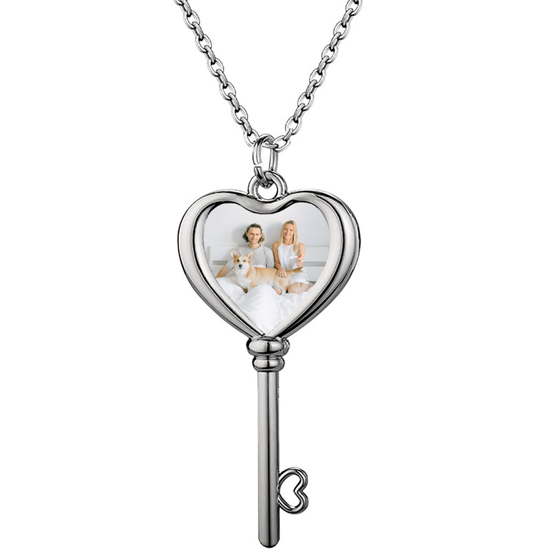 Custom Picture Pendant Necklace for Men - Dog Tags Personalized Photo Necklace With Photo Text for Men Women Memorial Gifts