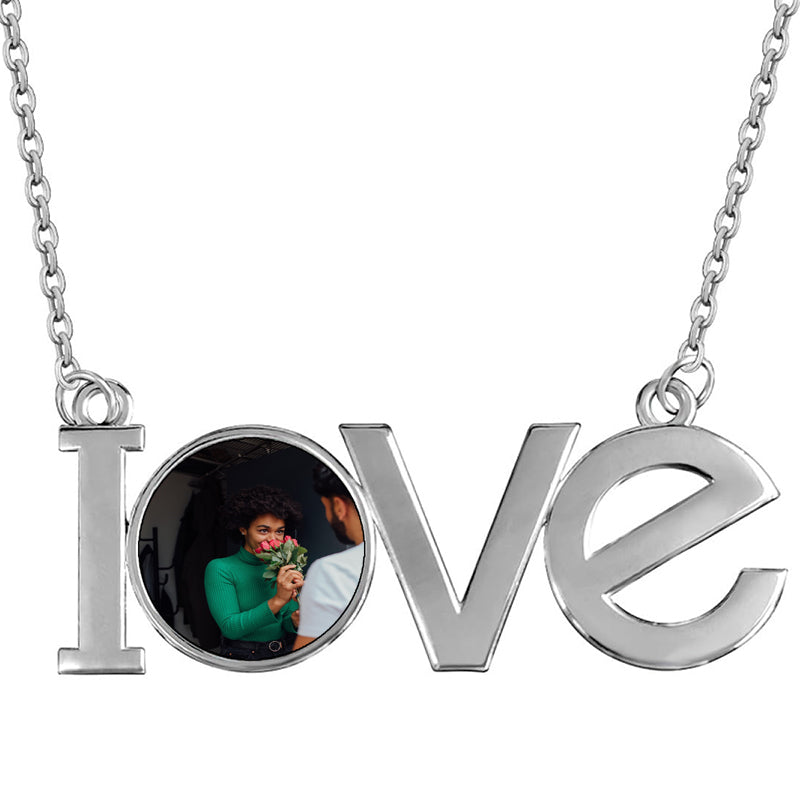 Mermaid Shaped Pendant With Custom Photo, Personalized Projection Pendent For Her, Customized Remembrance jewelry For Her, Photo Necklace