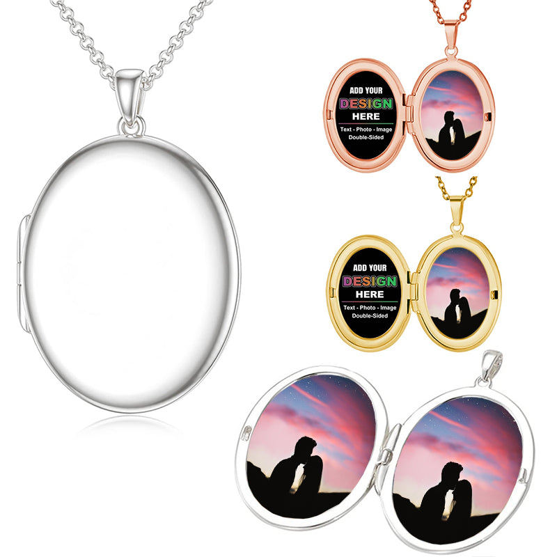 Dainty Heart Locket Necklace - Picture Pendant Statement Jewelry, Vintage Photo Locket