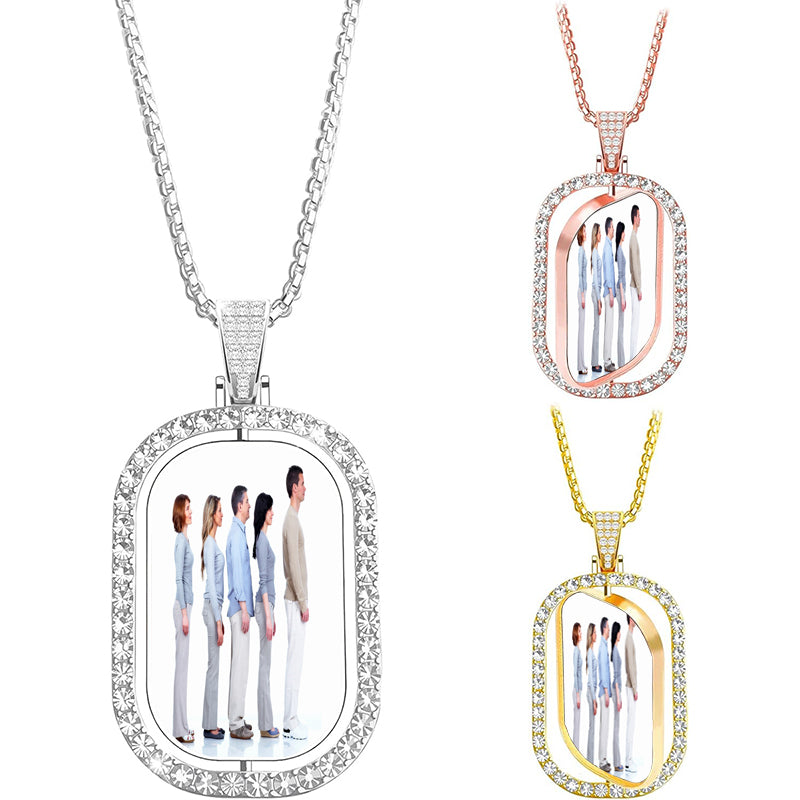 Filled Photo Locket Necklace: Personalized Round Pendant