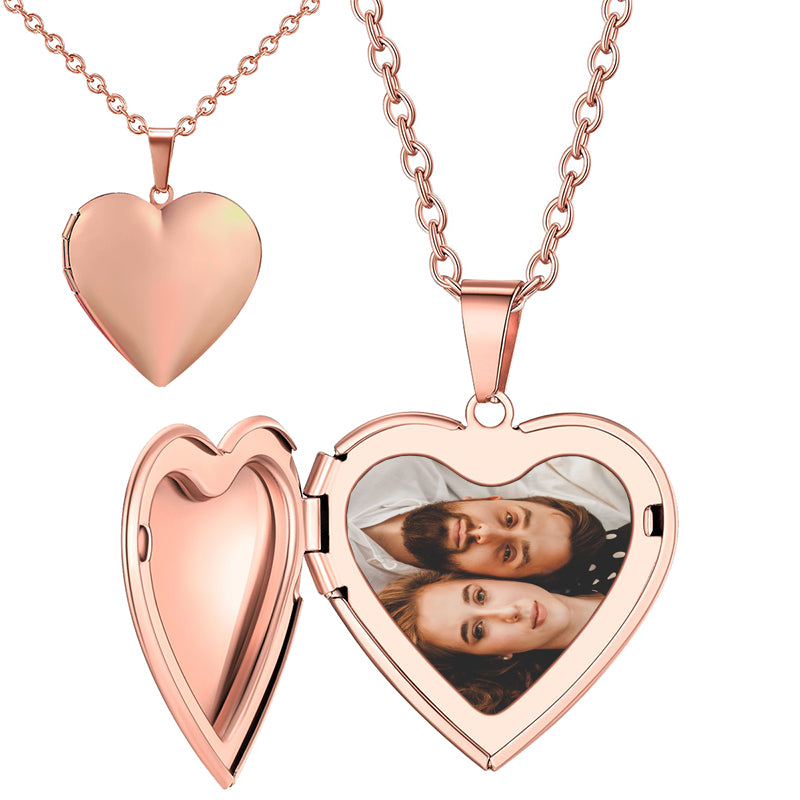 Custom Photo Drop Necklace with 1 to 4 Picture Charms in Silver or Bronze - Personalized Photo Jewelry - Mother's Day Gift From Son Daughter