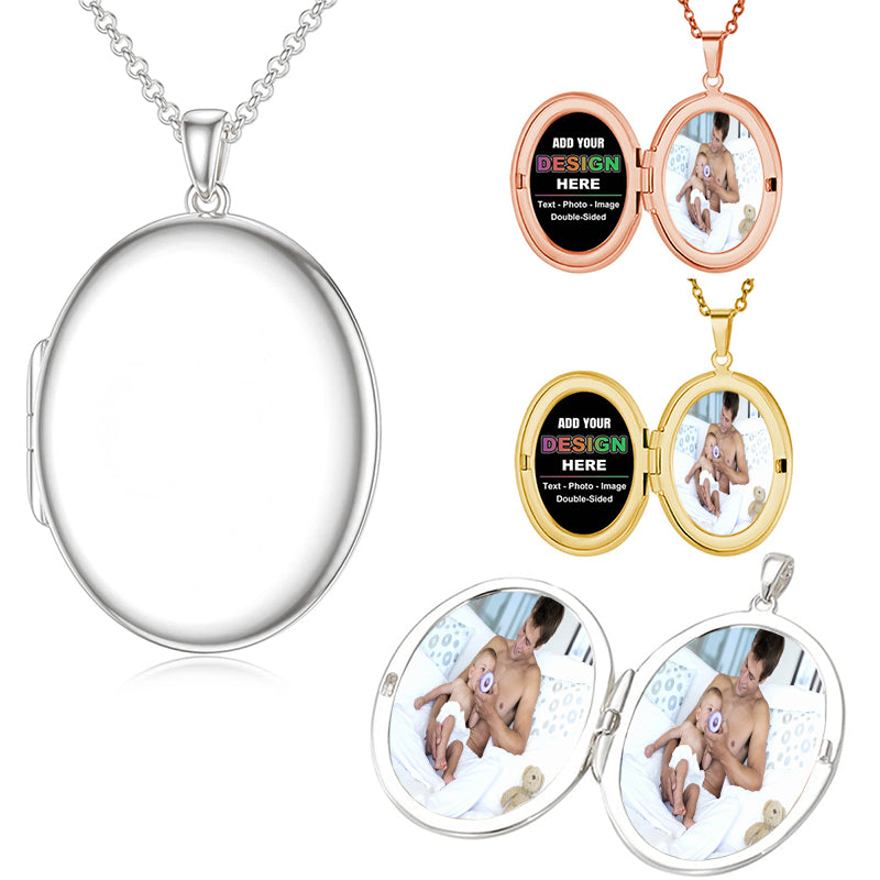 Personalized Dog Tag Necklace for Men, Custom Photo or Text Engraved Pendant, Stainless Steel Memorial Gift for Him, Anniversary, Pet Loss