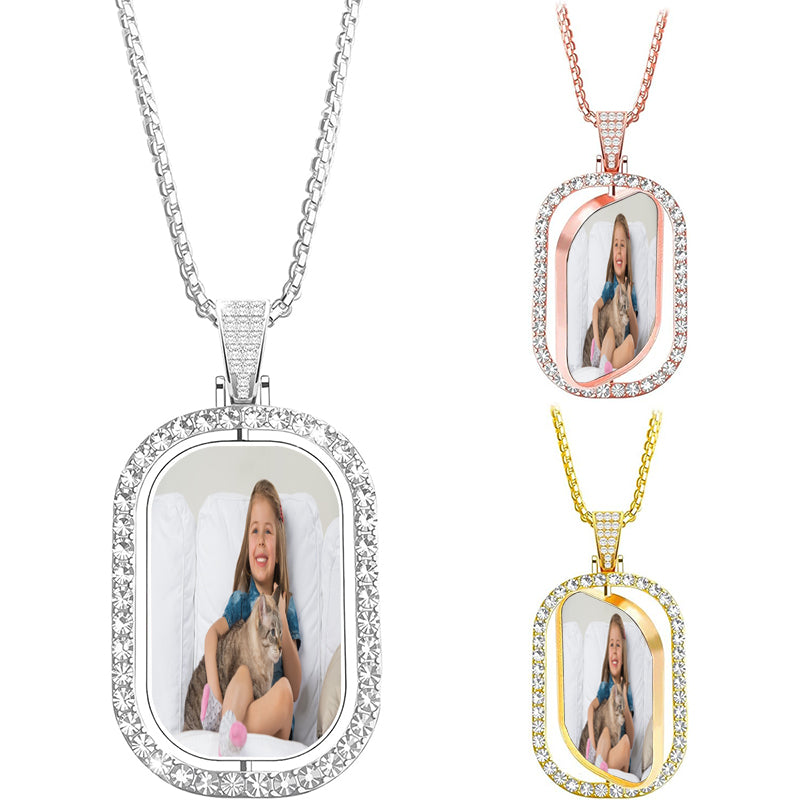 Divine Dime Custom Photo Necklace | Personalized Memorial Keepsake Pendant Necklace
