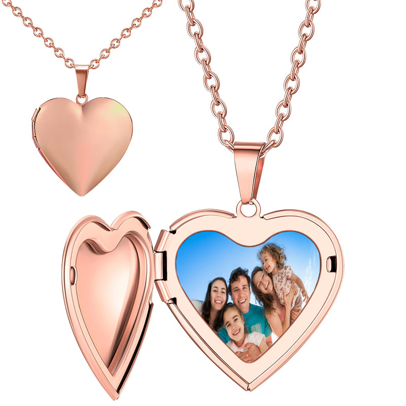 Personalized Book Locket Necklace: Engraved Victorian Photo Keepsake, LKGP-5