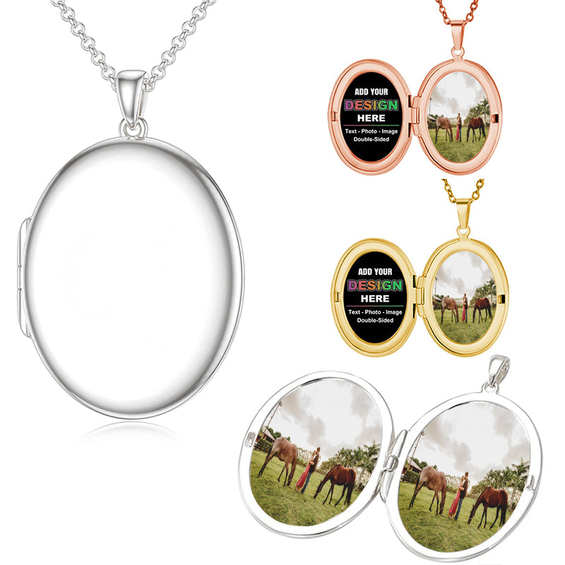 Personalized Dog Tag - Custom Picture Photo Text Engraving Stainless Steel Pendant Necklace key chains for Men Women Couples Boyfriend Husband Dad Inspirational Birthday Gifts with 24" Chain