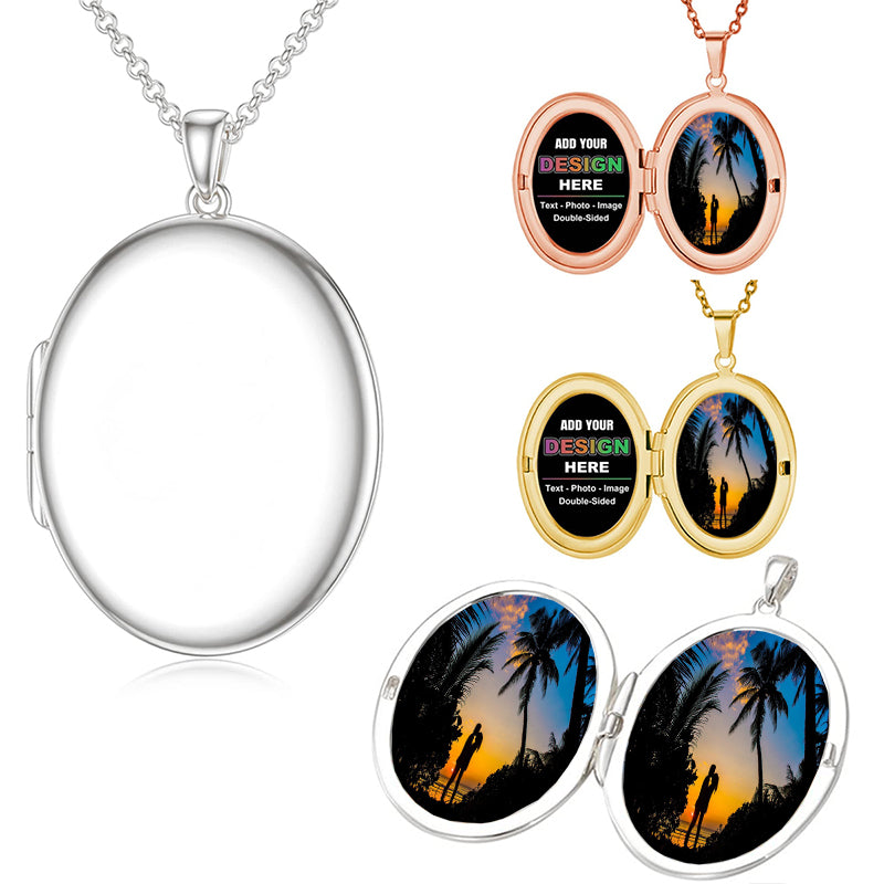 Personalized Heart Photo Necklace for Men - Custom Necklaces for Women Engraved Heart Shaped with Picture - Jewelry Gift for Memorial Birthday Anniversary