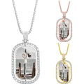 Custom 3D Photo Projection Necklace: Titanium Steel Bar, Personalized Gift
