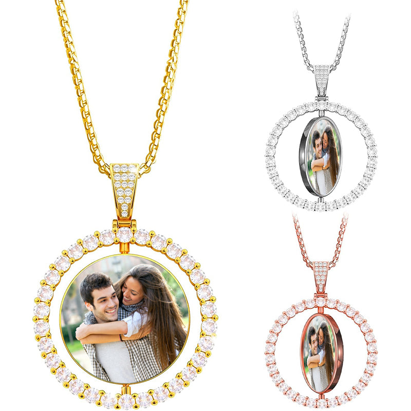 925 Sterling Silver I Love You Necklace Photo Necklace Dragonfly Infinity Butterfly Lotus Sunflower Elephant Panda Pendant Necklace Romantic Gifts for Women Mom Daughter