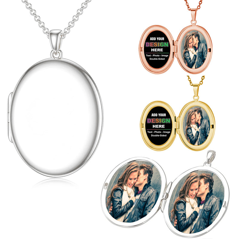 Personalized Photo Crystal Necklace, Custom Engraved Pendant Keepsake with Picture