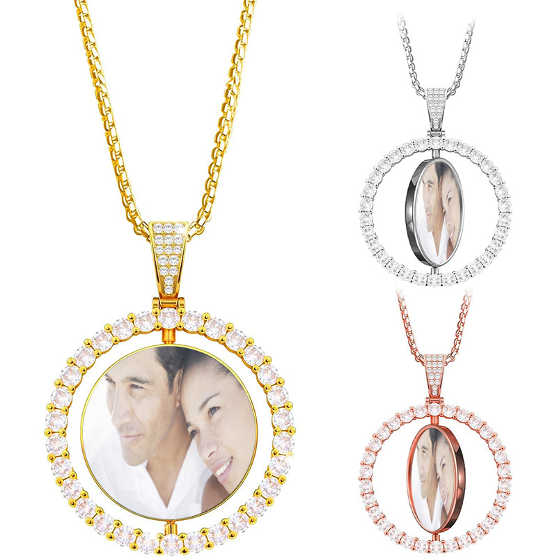 Gamtic Envelope Necklace with Custom Picture Inside - Personalized Photo Necklace for Women, Openable Locket for Customized Picture & Engraving, Unique Valentine¡®s Day Gift for Wife/Girlfriend/Mom