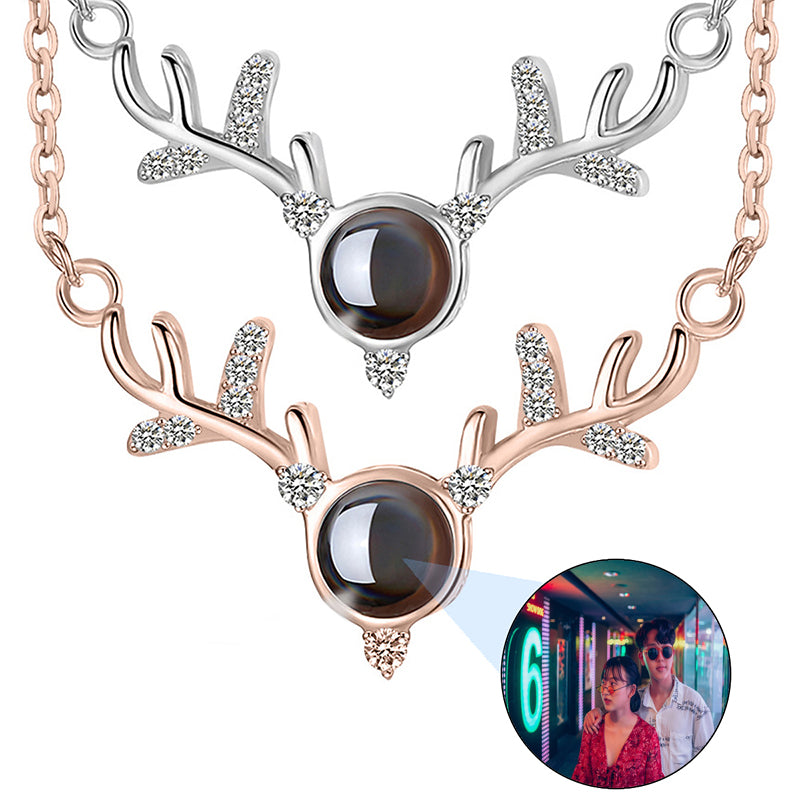 Custom Photo Projection Heart Necklace, Personalized Christmas Gift, Gift for her