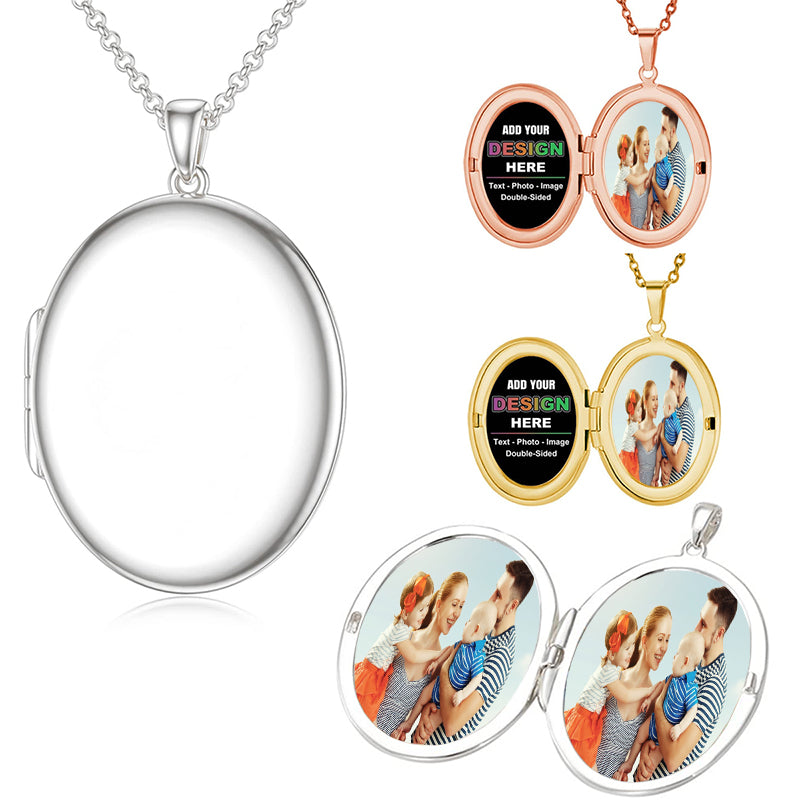 Custom Photo Pendant Necklace with Cubic Zirconia - Picture Necklace Personalized Photo for Men - Elegant Necklace with Picture Inside - Picture Chains for Men Elegant Keepsake Gift