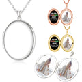 Layering Necklaces,Photo Locket Necklace, Forever In My Heart,Stainless Steel Pendant and Platinum-plated necklace,With Tools For Cropping and Pasting Photos,1 Pendant and 2 Chains