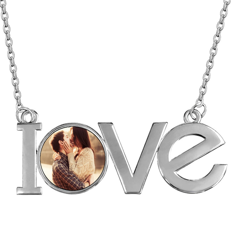 Personalized Photo Necklace: Two-Sided Pendant, Memorial Gift, Keepsake Jewelry