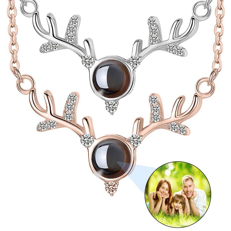 Custom Photo Projection Heart Necklace, Personalized Christmas Gift, Gift for her