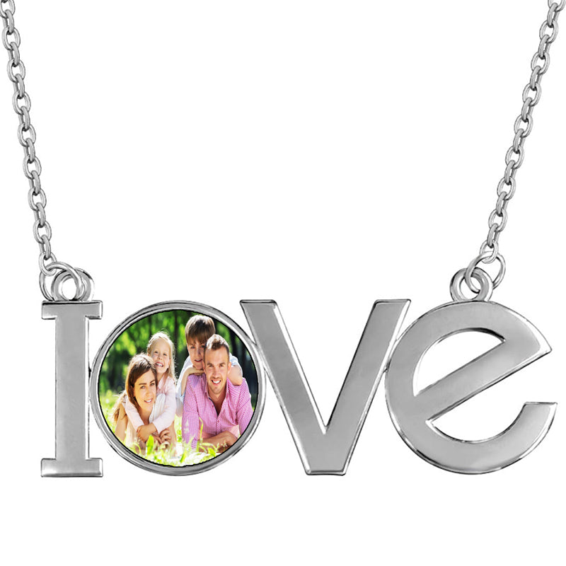 Grandmother Initial Necklace, Personalized Birthday Gift For Grandma, Grandchildren Initial Necklace, Minimal Style, Fill Initial