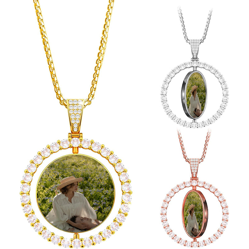 Personalized Family Initial Necklace - Sterling Silver or Filled - Expandable Disc Pendant for Mom - 32sg