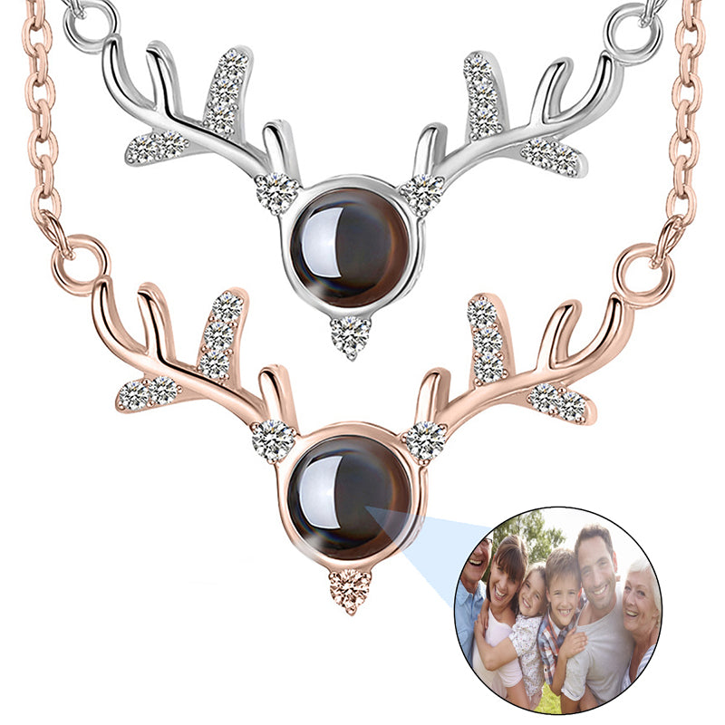 925 Silver Photo Projection Necklace: Personalized Memorial Jewelry
