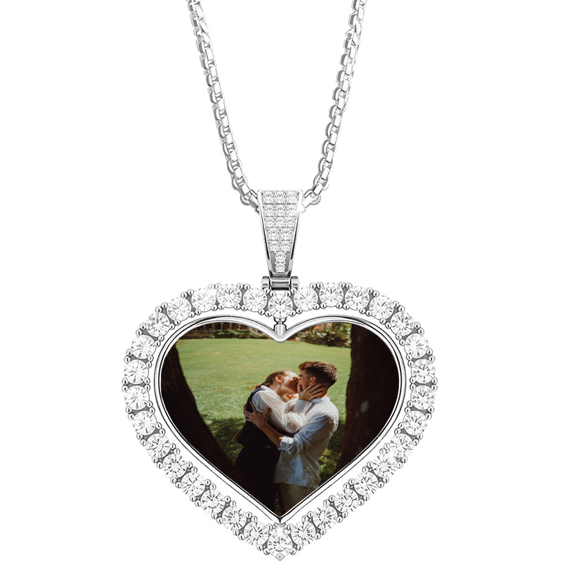 Personalized Photo Projection Necklace, Sterling Silver, Memorial Gift