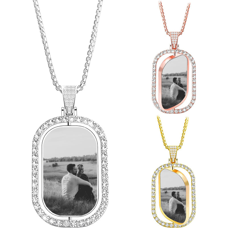 Custom Engraved Couples Necklace, Brass and Silver Anniversary Gift