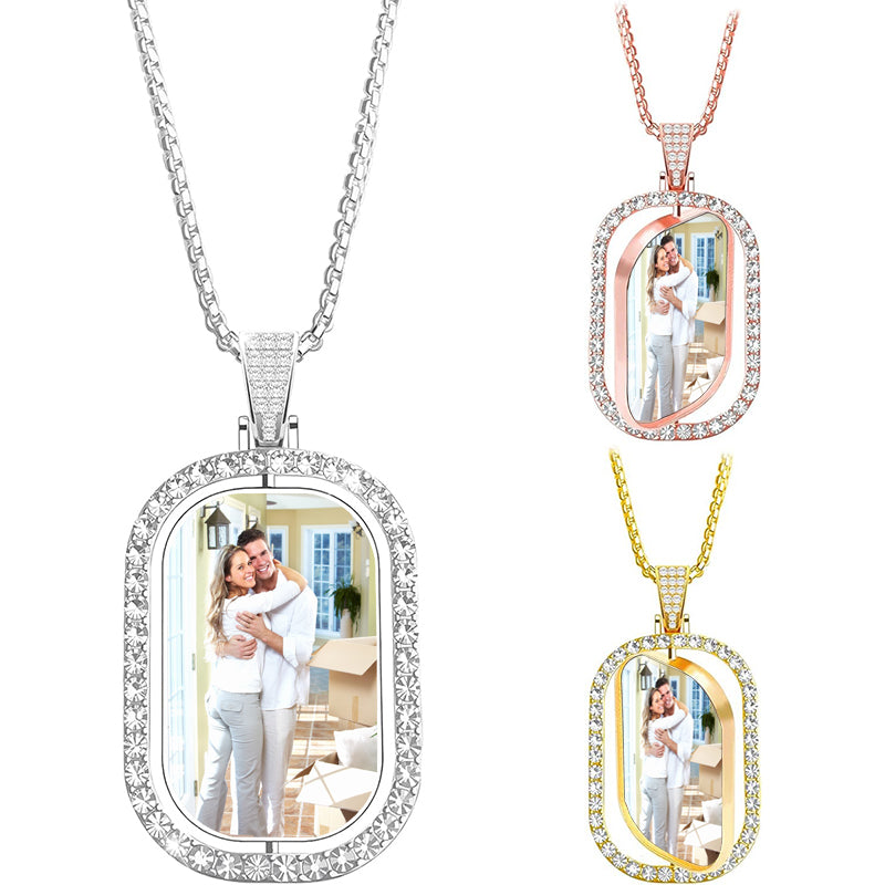 Fingerprint Necklace with Custom Engraved Text for Grieving Daughter, Son, Father or Mother - Personalized Silver Bereavement Jewelry, KP.2