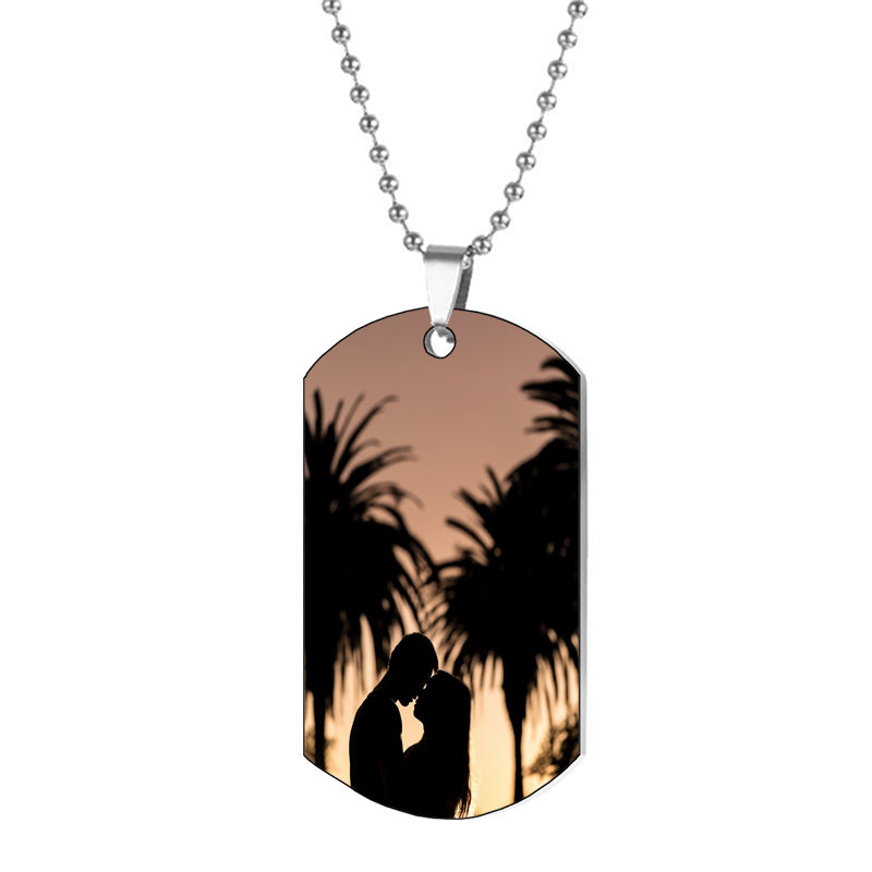 Custom Photo Angel Wing Necklace: Heart Memorial Jewelry Gift