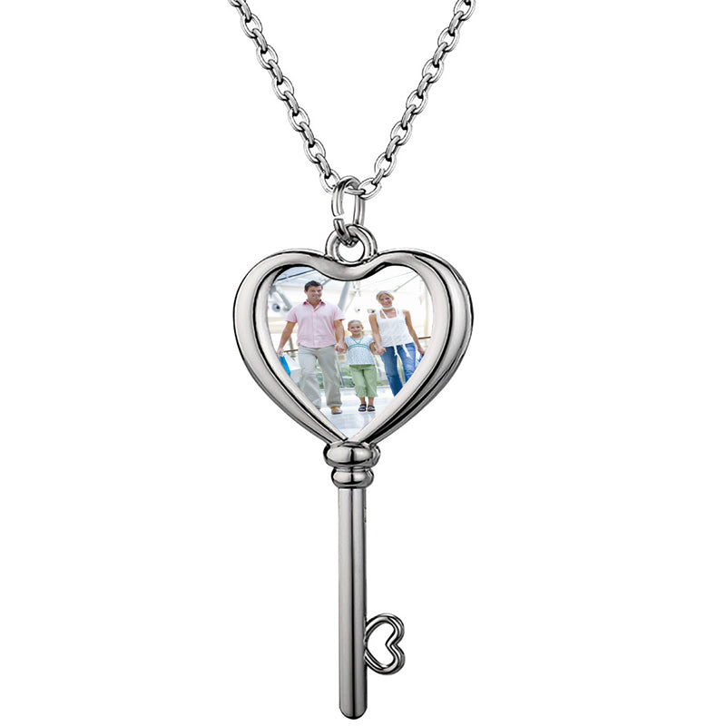 Personalized Heat-Activated Photo Necklace, Hidden Your Photo, Magic Photo Necklace, Perfect Christmas Gift for Women/Men, Couple Gift