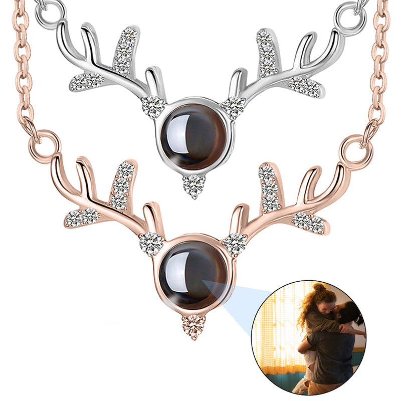 Custom Photo Projection Necklace, Birthstone Pendant, Keepsake Jewelry