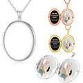 Personalized Locket Necklace for Women Custom Photo Heart Necklace Holds Picture Engraved Text Name Birthday Memorial Gifts for Women