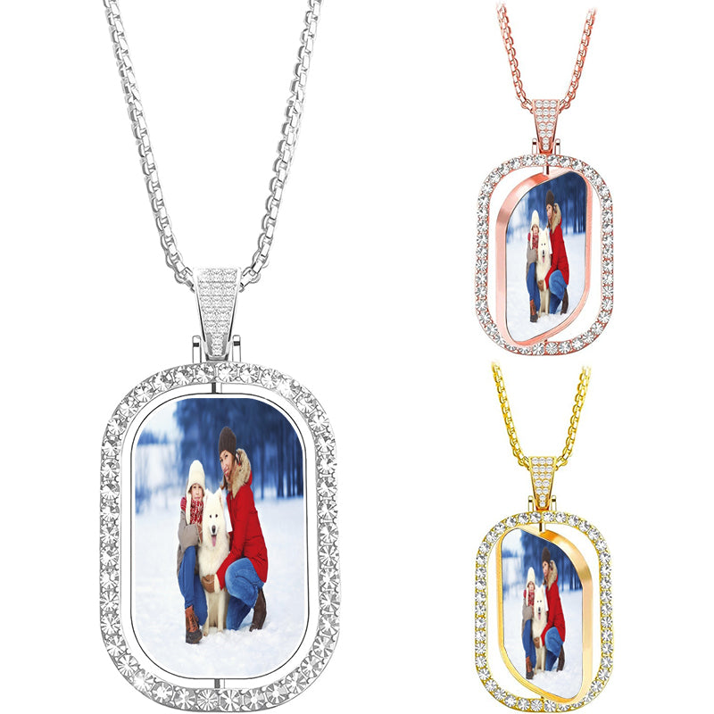 Personalized Photo Locket Necklace for Women, Custom Picture & Text Engraved Pendant with , Love Heart Image Necklaces Memorial Jewelry Gift for Wife Mom Birthday Anniversary (Locket with birthstone)