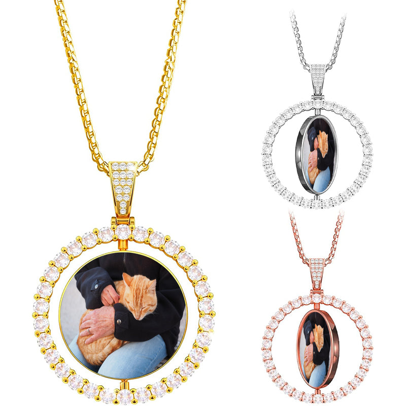 Monogram Necklace .75 inch Sterling Silver Handcrafted Personalized Initial Necklace - Made in USA