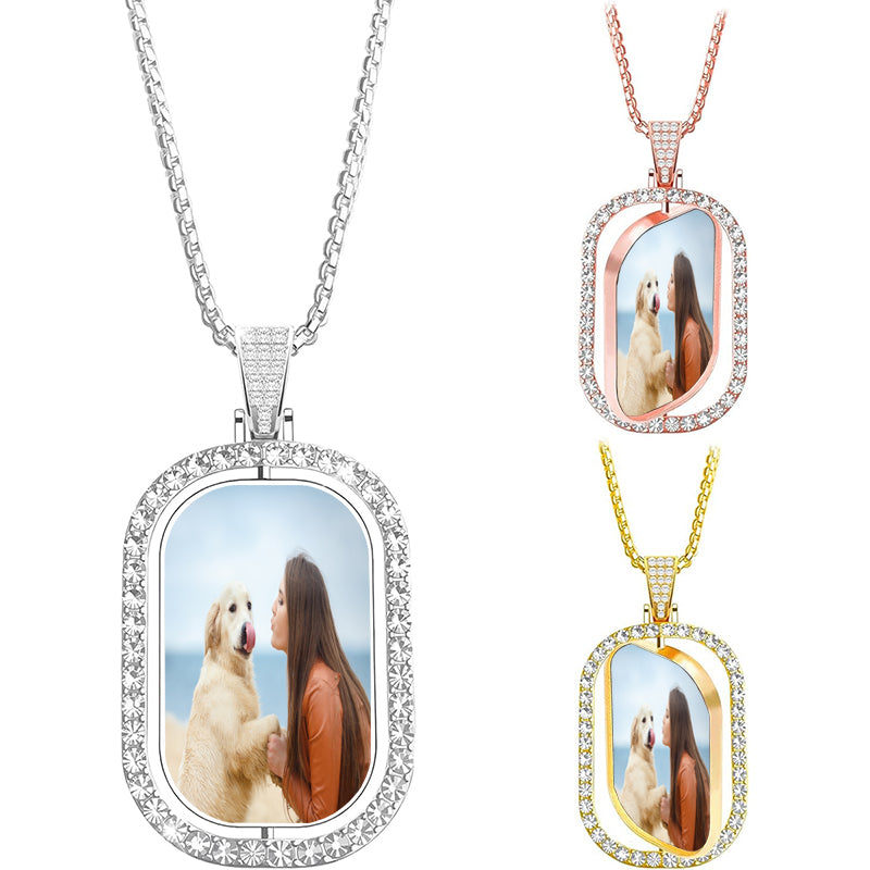 Gothic Name Necklace: Personalized Sterling Silver Figaro Chain