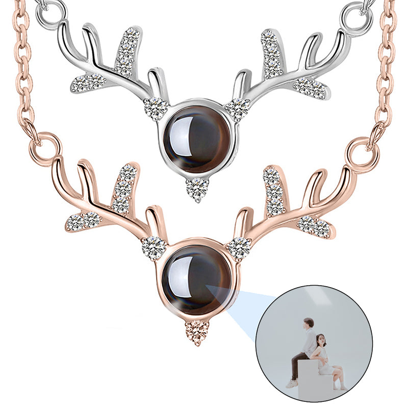 Personalized Photo Projection Necklace with Name | Engraved Name Necklace for Her | Valentine¡¯s Day Gift for Girlfriend Wife | New Year Gift