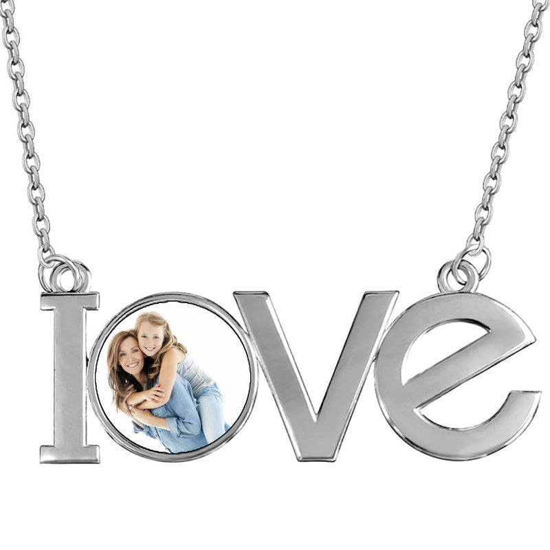 Custom Laser Engraved Photo Necklace: Stainless Steel Memorial Jewelry