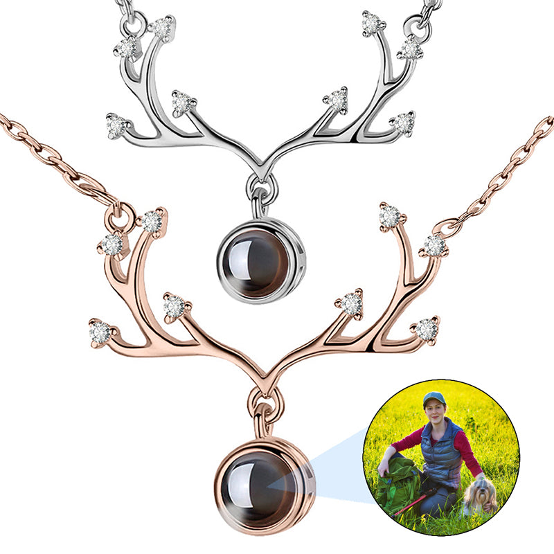Custom Photo Projection Necklace, Valentine¡¯s Day Gift for Her, Personalized Picture Pendant, Romantic Keepsake Jewelry,Gift for Her