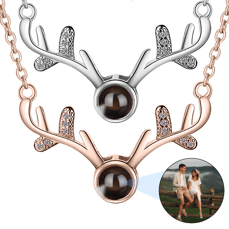 Personalized Cross Projection Heart Necklace - I Love You in 100 Languages Photo Projection, Sterling Silver Christian Gift for Mom/Grandma