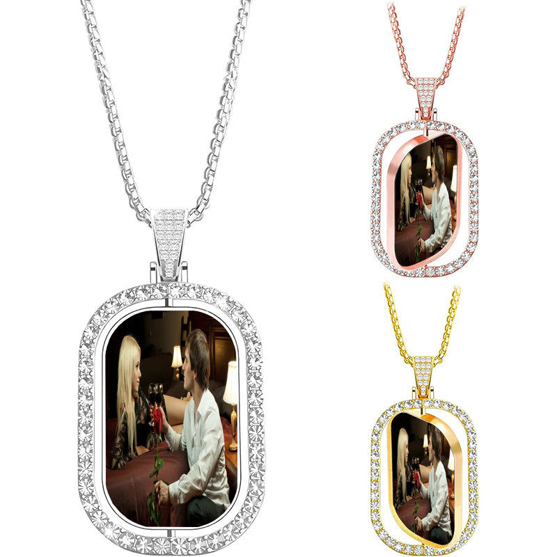 Personalized Photo Projection Necklace, Picture Necklace, Memorial Photo Pendant, Custom Star Jewelry, Mom Gift, Gift for Her