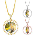 Diamond Studded Photo Pendant: Custom Iced Hip Hop Necklace