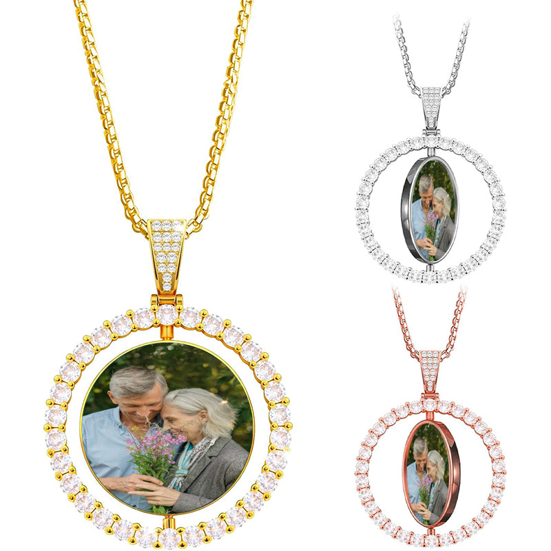 Custom Stethoscope Heart Necklace, Photo Projection Picture Pendant, Jewelry Gifts for Nurses, Doctors, Mom, Healthcare Workers, Graduation