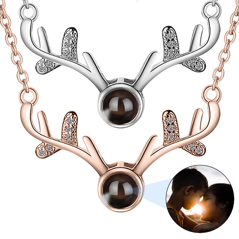 PERIMADE Tulip Photo Projection Necklace ? Custom Picture Inside Flower Pendant ? Sterling Silver Friendship Jewelry ? Best Friend Gift