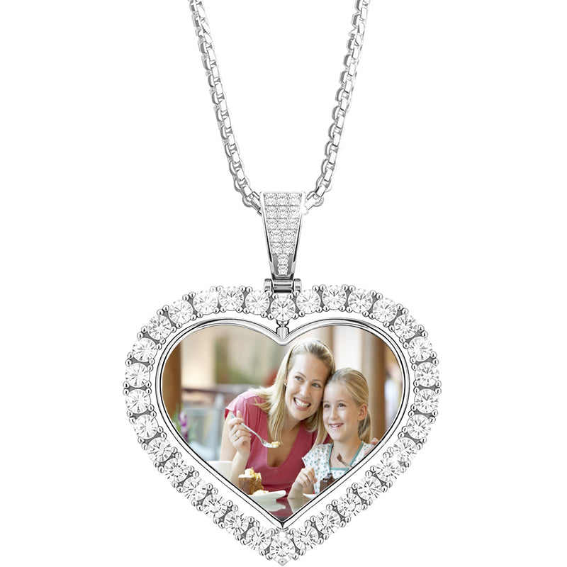 Personalized Heat-Activated Magic Necklace with Hidden Picture, Memorial Heat Pendant Gift, Mom Christmas Gift, Pet Loss Gift For Friend