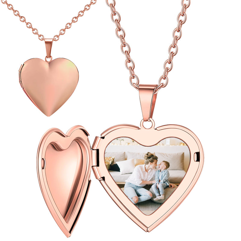 Locket Necklace with Photo, Vintage Locket Jewelry, Sibling, Best Friend, Personalized gift for her, Christmas Gift