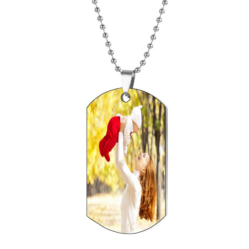 Double Round Bead Photo Projection Necklace, Projection Necklace with Picture, Projection Necklaces, Birthday MotherDay Gift for Her