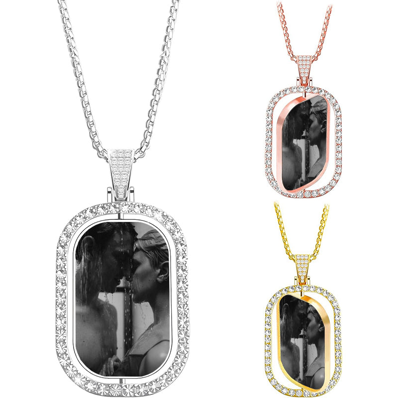 Double Sided Custom Photo Key Chain - Personalized Picture Keychain - Unisex Gift Men Women 2 Sided Photo Dog Tag Key Ring