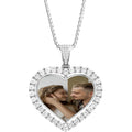 Custom Angel Wings Photo Spinner Necklace: Personalized Memorial Jewelry