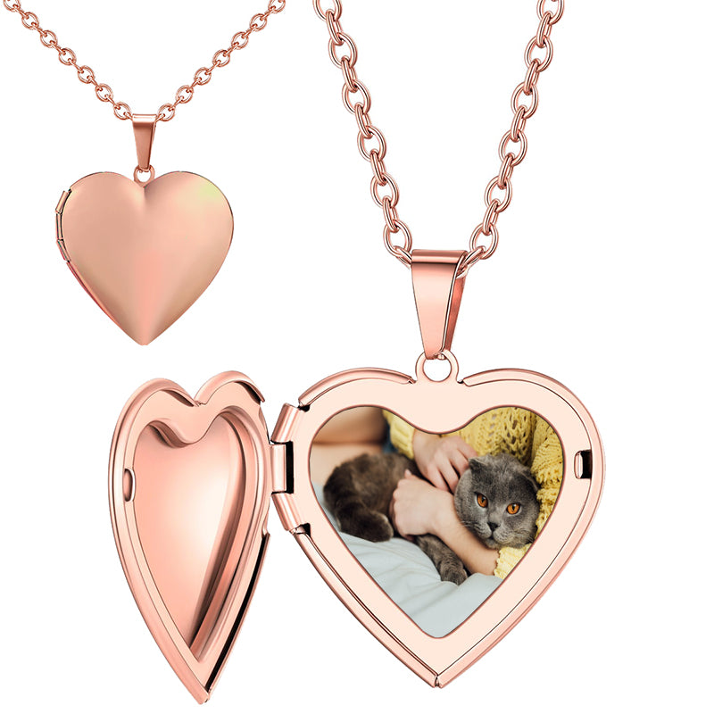 Custom Heart Photo Necklace ¨C Personalized Gift for Her, Engraved Pendant with Picture, Keepsake Jewelry for Love & Special Moments