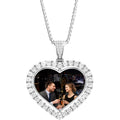 Personalized Picture Projection Necklace for Women - Custom Photo Love Heart Pendant - Customized Portrait Jewelry - Birthday Anniversary Memorial Gifts for Her