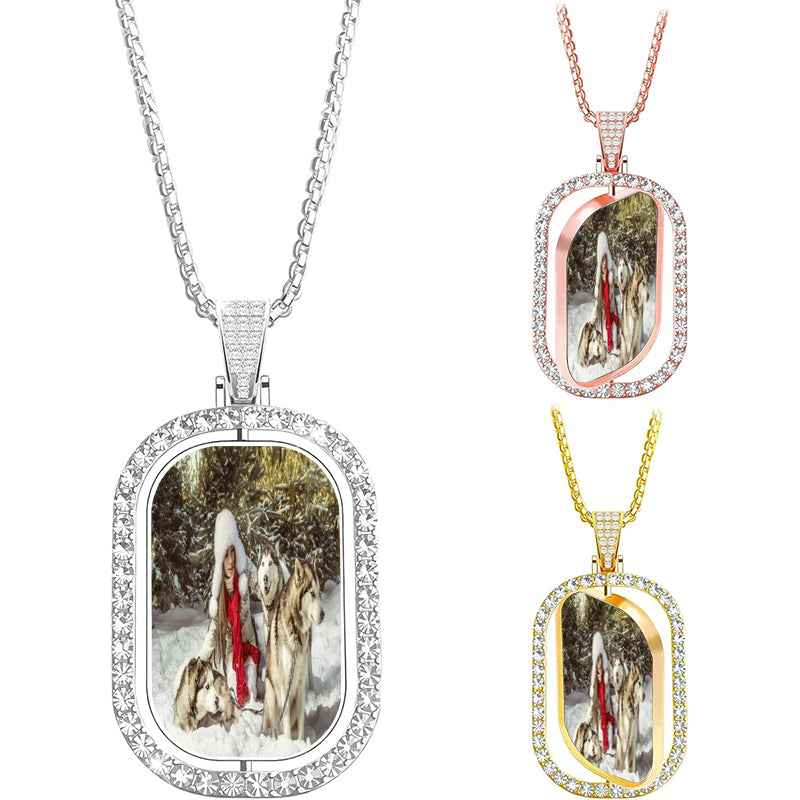 Personalized Engraved Name Necklace: Black Stainless Steel Link Chain,Waterproof